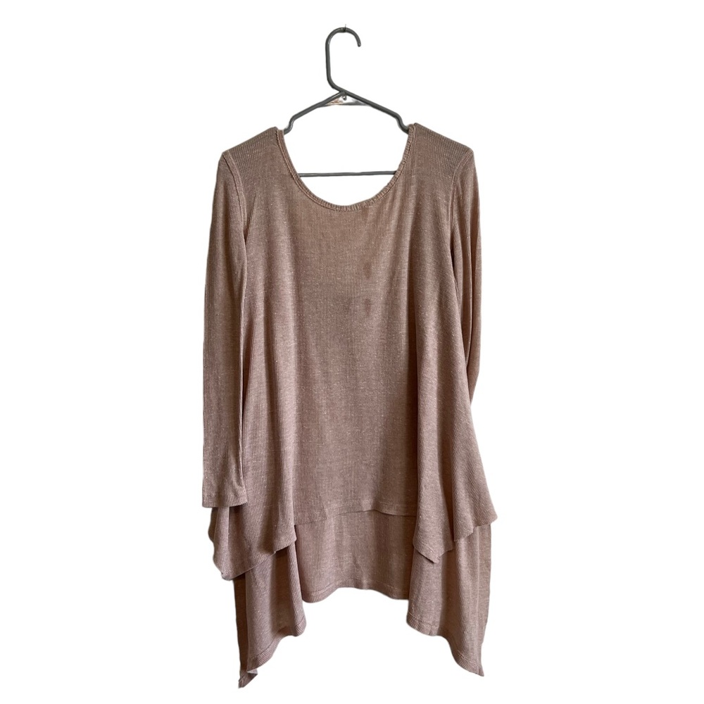 We The Free Light Pink Woven Tunic Top Flowy Women’s S Sheer Lightweight